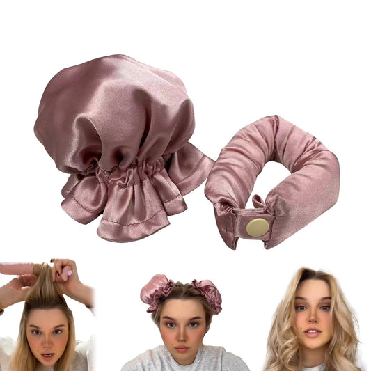 Set of 2 mini Bonnets and 1 heatless curler