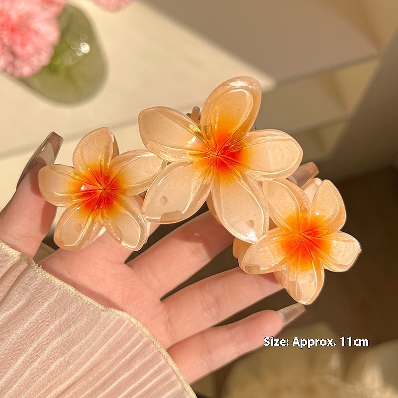 Three-flower hair clip 🌸