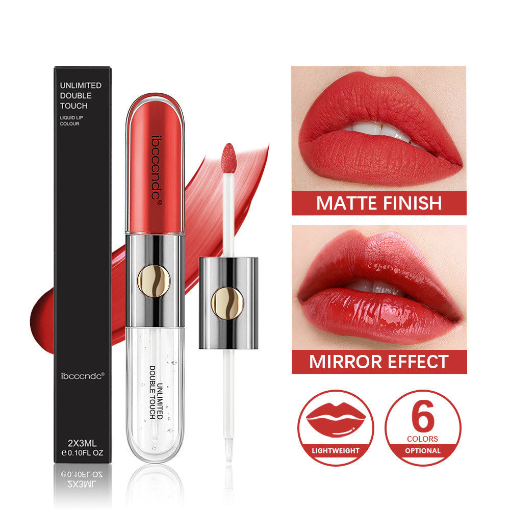 Doppelköpfiger matter Lipgloss